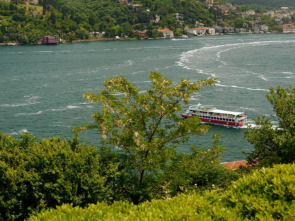 Bosphorus and bridge of  Fatih Sultan  Mehmet